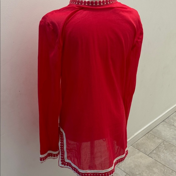 Tory Burch Red Tunic Coverup Top - Picture 10 of 10